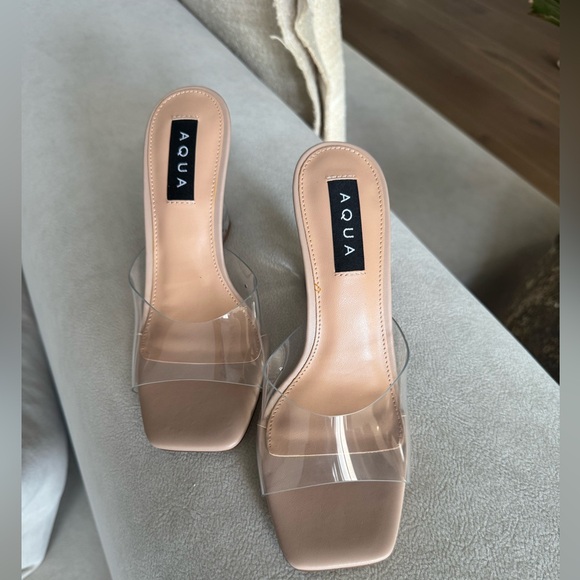 AQUA icy peep toe wedges. Size 7. Never worn - Picture 2 of 4
